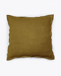 Housse de coussin KAURA en lin 60 x 60 cm en moutarde