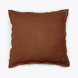 Housse de coussin KAURA en lin 60 x 60 cm en terre cuite