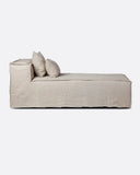 Funda para chaise longue STROZZI de lino 100 x 190 x 65 cm en color natural