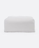 Funda para puf BEETHOVEN de lino 100 x 100 x 40 cm en color blanco