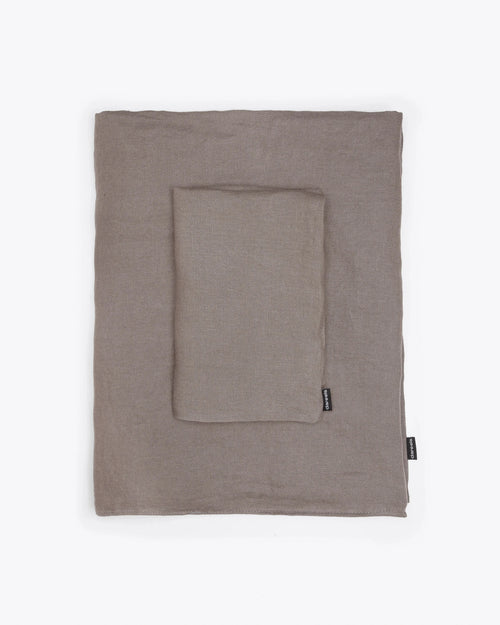 Funda para sofá STROZZI 1 plaza de lino 120 x 95 x 65 cm en color topo