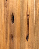 Mesa alta EROSI de madera de teca reciclada 180 x 80 x 105 cm en color natural