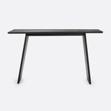 EROSI high table in recycled teak wood 180 x 80 x 105 cm in black colour