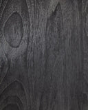 Mesa alta EROSI de madera de teca reciclada 180 x 80 x 105 cm en color negro