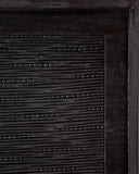Mesa auxiliar BANJAR de madera de teca reciclada y hierro 40 x 40 x 45 cm en color negro