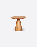 Mesa auxiliar de exterior JATI de madera de teca Ø 50 cm x 48 cm de altura