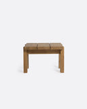 Mesa auxiliar de exterior MEDAN de madera de teca 57 x 54 x 38 cm en color natural