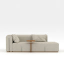 Mesa auxiliar NORA de madera de teca Ø 34 cm x 47 cm de altura