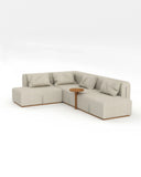 Mesa auxiliar NORA de madera de teca Ø 34 cm x 47 cm de altura