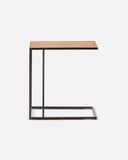 Mesa auxiliar ONETWO de madera de teca reciclada y hierro 46 x 31 x 50 cm
