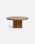 Table basse BALARI en bois de teck recyclé Ø 75 cm x 32 cm de hauteur en couleur naturelle