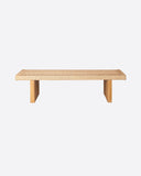 Mesa de centro CORA de madera de teca reciclada y cuerda de papel 150 x 70 x 35 cm