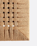 Mesa de centro CORA de madera de teca reciclada y cuerda de papel 150 x 70 x 35 cm