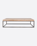 Table basse CUB en bois de teck recyclé et fer 140 x 80 x 35 cm