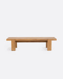 Mesa de centro de exterior MEDAN de madera de teca 150 x 68 x 35 cm en color natural