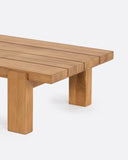 Mesa de centro de exterior MEDAN de madera de teca 150 x 68 x 35 cm en color natural