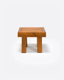 Mesa auxiliar de exterior STRAUSS de madera de teca reciclada 50 x 50 x 35 cm