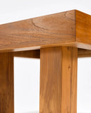 Mesa auxiliar de exterior STRAUSS de madera de teca reciclada 50 x 50 x 35 cm