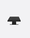 Mesa de centro FORGE de madera de teca 170 x 80 x 30 cm de altura en color negro