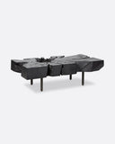 Mesa de centro ROOT de raíz de teca y hierro 120 x 60 x 37 cm en color negro