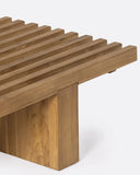 Mesa de centro SURAT de madera de teca reciclada 180 x 60 x 32 cm en color natural