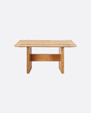 Mesa auxiliar UBUD de madera de teca reciclada y cuerda de papel 60 x 42 x 37 cm