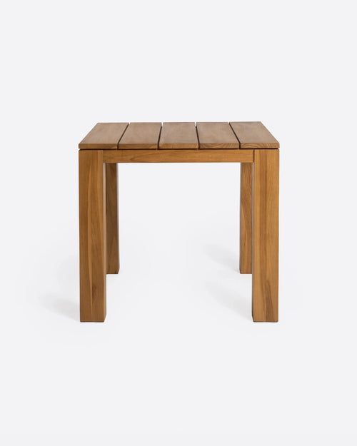 GENESIS outdoor dining table in teak wood 80 x 80 x 75 cm in natural colour