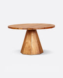 Mesa de comedor de exterior JATI de madera de teca Ø 130 cm x 76 cm de altura
