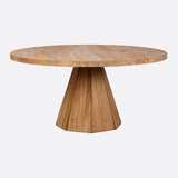 Table à manger JATI en bois de teck recyclé Ø 160 cm x 76 cm de hauteur