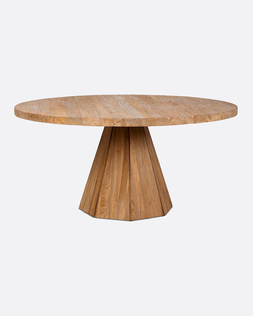 Table à manger JATI en bois de teck recyclé Ø 160 cm x 76 cm de hauteur
