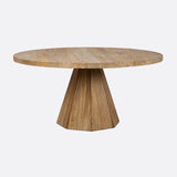 Table à manger JATI en bois de teck recyclé Ø 180 cm x 76 cm de hauteur