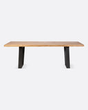 Mesa de comedor KNOT de madera de teca reciclada y hierro 230 x 100 x 76 cm
