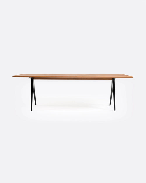Table à manger LIKU en bois de teck recyclé et fer 200 x 90 x 75 cm