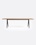 Mesa de comedor LIKU de madera de teca reciclada y hierro 250 x 90 x 74 cm
