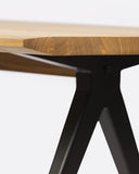 Mesa de comedor LIKU de madera de teca reciclada y hierro 250 x 90 x 74 cm