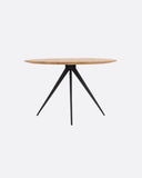 Mesa de comedor LIKU de madera de teca reciclada y hierro Ø 120 x 75 cm