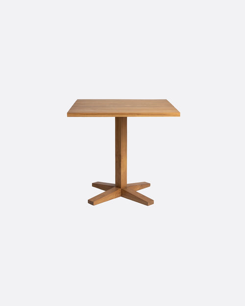 RUMAH dining table in teak wood 80 x 80 x 75 cm in natural colour
