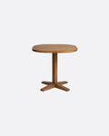 RUMAH dining table in teak wood 80 x 80 x 75 cm round corners in natural colour
