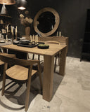 Mesa de comedor SERAI de madera de teca reciclada 250 x 100 x 75 cm en color natural
