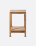 Mesita de noche ESSENT de madera de teca reciclada 40 x 40 x 60 cm