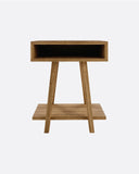 Mesita de noche LIAN de madera de teca reciclada 50 x 35 x 60 cm