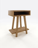 Mesita de noche LIAN de madera de teca reciclada 50 x 35 x 60 cm