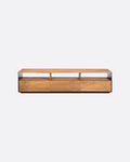 Mueble de TV GEOX de madera de teca reciclada y hierro 180 x 40 x 40 cm