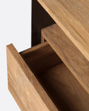 Mueble de TV GEOX de madera de teca reciclada y hierro 180 x 40 x 40 cm