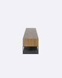Mueble de TV ONETWO de madera de teca reciclada y hierro 200 x 40 x 40 cm