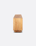 Mueble de TV RIJAL de madera de teca reciclada 240 x 45 x 51 cm en color natural