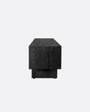 Mueble de TV RIJAL de madera teca 240 x 45 x 51 cm en color negro