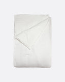 Pie de cama MUNNAR de lino 100 x 220 cm en color blanco