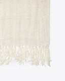Plaid BADA de lino 170 x 130 cm en color blanco