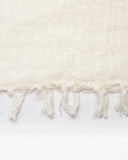 Plaid CHITKI de lino 180 x 130 cm en color blanco